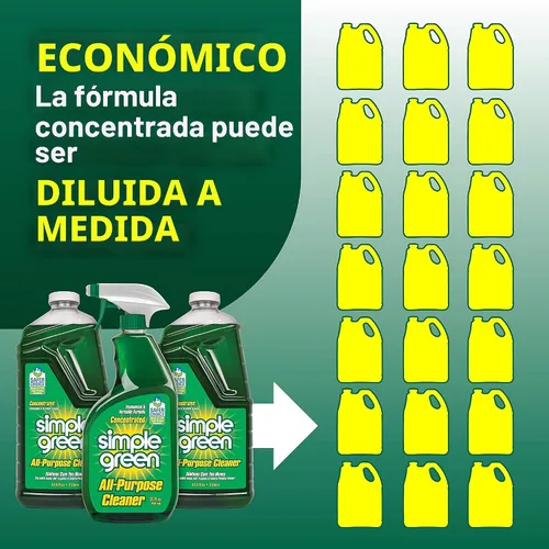 Miniatura 8 de Simple Green Spray limpiador multiusos y recarga, verde, juego de 3 piezas, original, 1 unidad