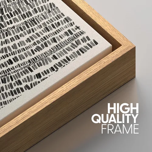 Miniatura 590 de SIGNWIN Lienzo enmarcado para pared, arte con pinceladas de flujo neutro en tonos beige abstractos, ilustraciones, arte moderno, decorativo
