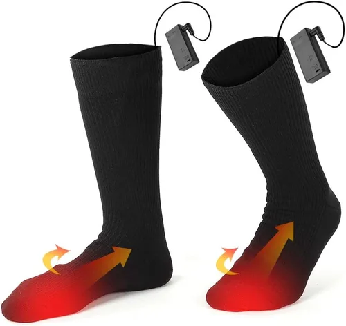 Calcetines calefactables con batería eléctrica, calcetines eléctricos para hombres y mujeres, calcetines cálidos para invierno, para esquí,