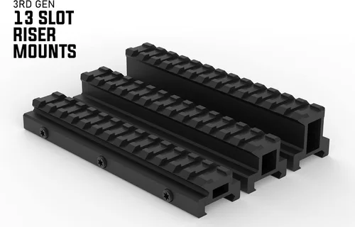 Miniatura 5 de Monstrum Lockdown V3 Picatinny - Soporte elevador con base de tope de retroceso 5.5 pulgadas de longitud 0 o 20 MOA