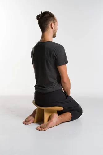 Miniatura 4 de Banco de meditación IKUKO Básico, versión premontada, madera maciza, hecho a mano local, ecológico, de madera, ergonómico, asiento Seiza, Prana Yoga