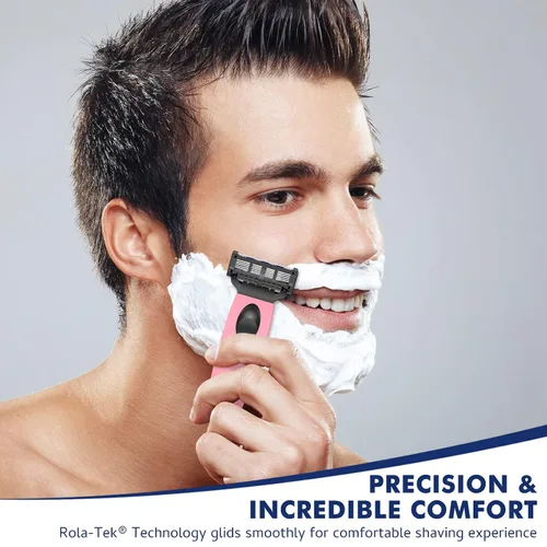 Miniatura 7 de Arisson Juego de maquinillas de afeitar para hombre, incluye 1 mango de afeitar de diseño ergonómico, 4 recambios de cuchilla, cubierta de hoja