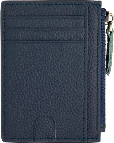 Miniatura 11 de Cartera delgada para mujeres de piel pequeña con bloqueo RFID, tarjetero minimalista con bolsas para monedas y fundas, Negro, Moderno