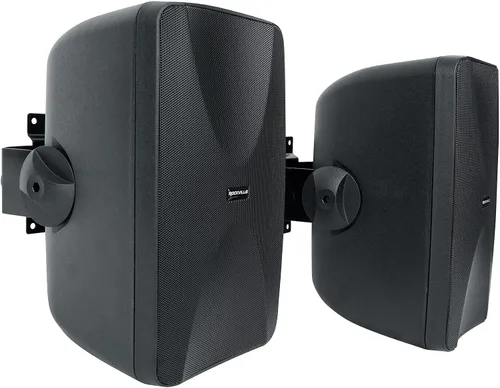 Miniatura 3 de Rockville WET-6525B Par de altavoces de pared de 6.5 pulgadas y 70 V, IPX55 impermeable, soporte giratorio de 4 vías, 40 W RMS, para restaurantes