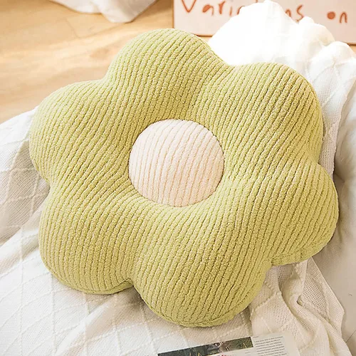 Miniatura 2 de HANDKEI Almohada transpirable con forma de flor, cojín para silla, cojín de suelo de flores, decoración encantadora de habitación, almohada cómoda