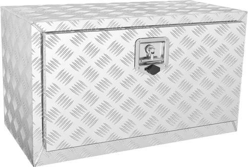 Miniatura 14 de VEVOR Caja para Camión Underbody, Caja de Almacenamiento para Pickup de 48"×17"×18", Caja de Herramientas de Placa de Diamante de Aluminio Plateado