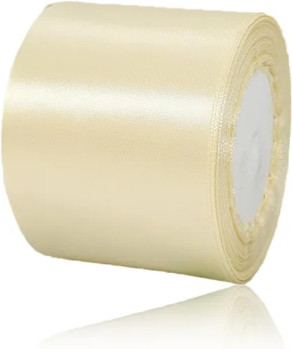 Miniatura 101 de Cinta blanca de 1/8 pulgadas x 100 yardas, cintas de tela de satén blanco para envolver regalos, manualidades, álbumes de recortes, ramos florales