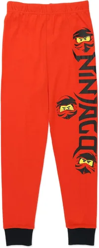 Miniatura 3 de LEGO Ninjago - Conjunto de pijama de algodón de 4 piezas, color rojo, talla 4 a 10