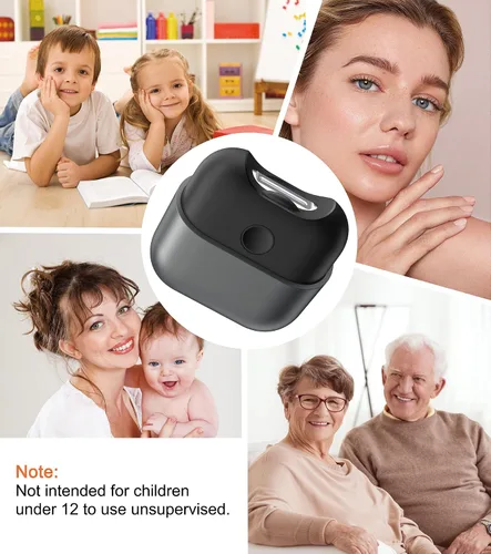 Miniatura 6 de Cortaúñas eléctrico, cortaúñas recargable para bebés con luz LED, recortador de uñas eléctrico con dos velocidades ajustables y la función de Gris