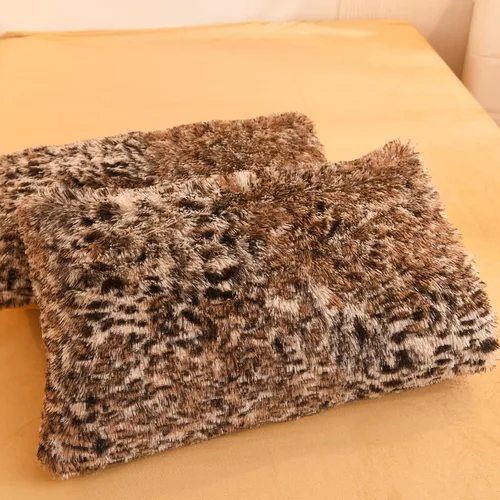 Miniatura 7 de Mengersi Funda de edredón con estampado de leopardo, tamaño individual, funda de edredón de piel sintética lanuda y esponjosa, funda de edredón
