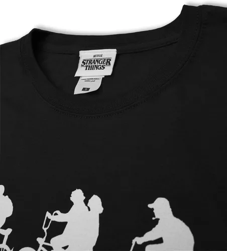 Miniatura 3 de Stranger Things Camiseta Hombre Mujer Unisex Upside Down Black Top