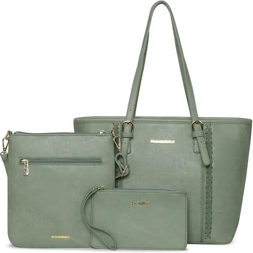 Montana West Juego de 3 bolsas de mano bolso de hombro grande bolsos de transporte ocultos y bolsos para mujer
