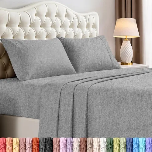 Miniatura 66 de Juego de sábanas King de Utopia Bedding – Juego de 4 sábanas para cama King, microfibra suave y transpirable, incluye 1 sábana bajera, 1 sábana Beige