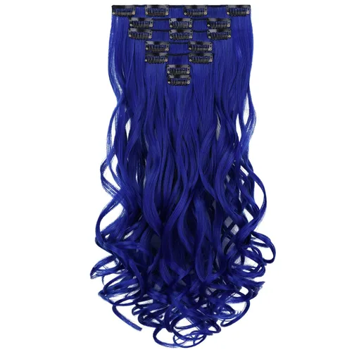Miniatura 34 de SYXLCYGG Extensiones de cabello rubio, 2 unidades, extensiones de cabello con clip de 22 pulgadas, 5 onzas, lacio, sintético, esponjoso, rubio