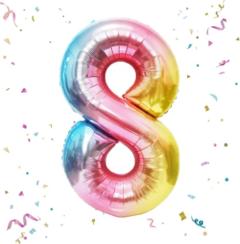 Miniatura 34 de Globos de números azul claro de 40 pulgadas, globos de aluminio de Mylar con helio para cumpleaños, globo número 6 para decoración de fiestas