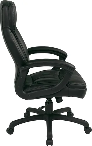 Miniatura 3 de Office Star EC Series - Silla de oficina ajustable de cuero regenerado ejecutivo con respaldo alto y asiento de contorno acolchado grueso y control