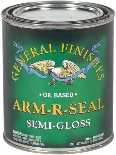 Miniatura 6 de General Finishes Arm-R-Seal Capa protectora a base de aceite, 1 cuarto de galón, brillante