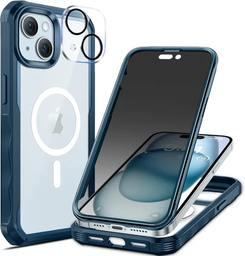 Miniatura 50 de seacosmo para iPhone Air Funda, Carcasa Completa con Protector de Privacidad de Vidrio Templado 9H Integrado y Protector de Lente de Cámara