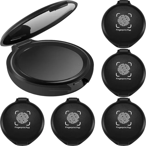 Miniatura 8 de 3 almohadillas de tinta de huellas dactilares, almohadillas de tinta de huellas dactilares, sello negro para oficina, suministros de notario