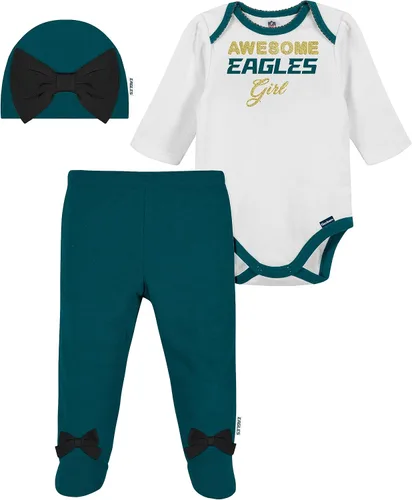 Miniatura 10 de NFL Conjunto de enterizo, pantalón con pies y gorro de 3 piezas para bebé niña Alternativa 2