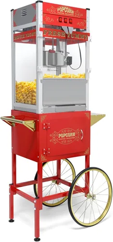 Miniatura 13 de Máquina para hacer palomitas de maíz Nyddle con hervidor de 8 onzas, fabrica hasta 32 tazas, máquina para palomitas en carrito, estilo vintage