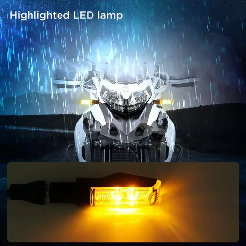 Miniatura 4 de evermotor Señales de giro para motocicleta, luz trasera LED intermitente de 12 V, intermitentes universales con carcasa de aleación de aluminio