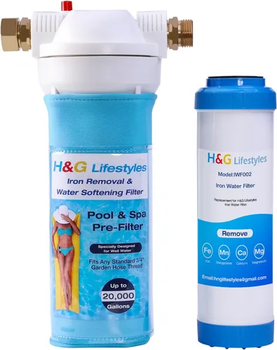 Miniatura 8 de H&G Lifestyles Filtro de hierro de metal pesado para manguera de jardín, filtro de manguera para llenar bañera de hidromasaje, piscina, spa, diseño