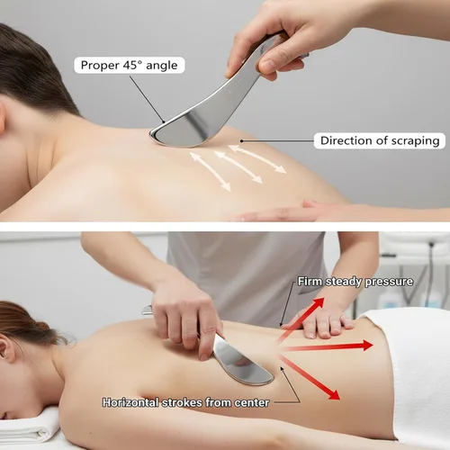 Miniatura 6 de BYYDDIY Herramienta de raspado muscular de acero inoxidable Gua Sha, herramienta para tejido cicatricial, herramientas de terapia física