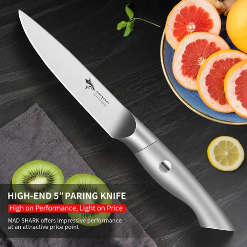 Miniatura 3 de MAD SHARK Cuchillo de pelar de 5 pulgadas, cuchillos de pelar, cuchillo de cocina pequeño, cuchillo alemán de acero inoxidable para verduras, diseño