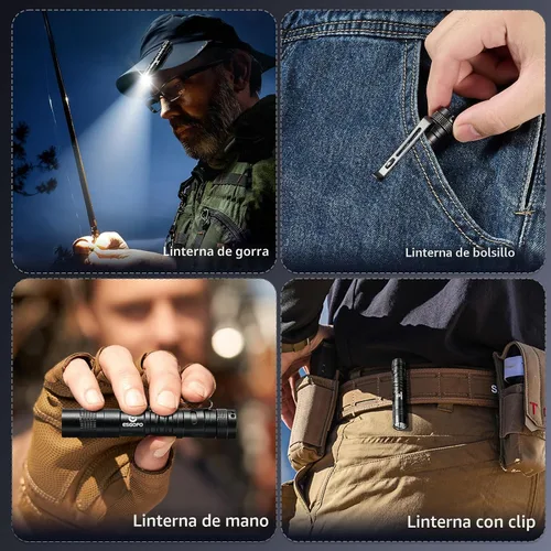 Miniatura 8 de Esgofo Linterna Súper Brillante 10000 Lúmenes Altos Recargable, Potentes Luces LED Flash de Larga Distancia 3280ft, Larga Duración 10H Función