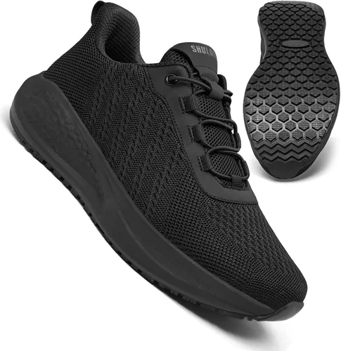 Miniatura 9 de SHULOOK Zapatos de trabajo antideslizantes para hombre, antideslizantes, para cocina, chef, zapatos de trabajo, restaurante, servicio de alimentos