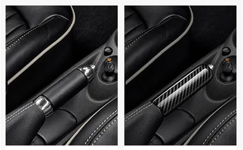 Miniatura 2 de WLKE Cubierta de freno de mano de fibra de carbono para Mini Cooper R55 Clubman R56 R57 R58 R59 R50 R53 F55 F57 F56 (para R53 R55 R56 R57 R58 R59)