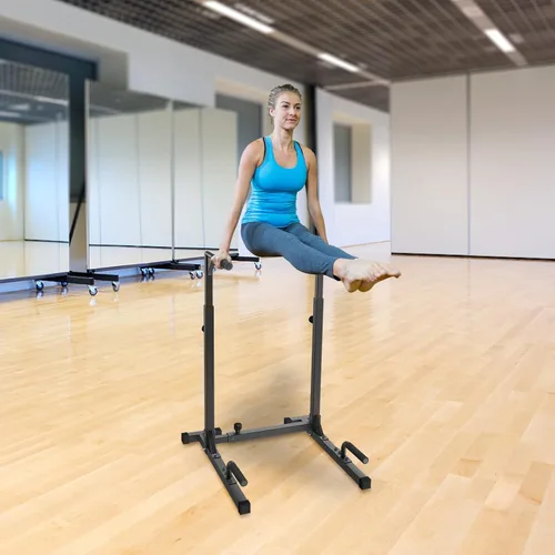 Miniatura 9 de SELEWARE Heavy Duty Dip Bar, Adjustable Width & Height Dip Station Home Gym Fitness Equipment, 800lbs Capacity, Multifunctional Strength Training
