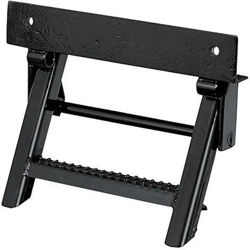 Buyers Products RS1 - Escalón retráctil negro de 1 peldaño para camión, 17.38 x 15 pulgadas, peldaños antideslizantes, soporte en forma de L, centro