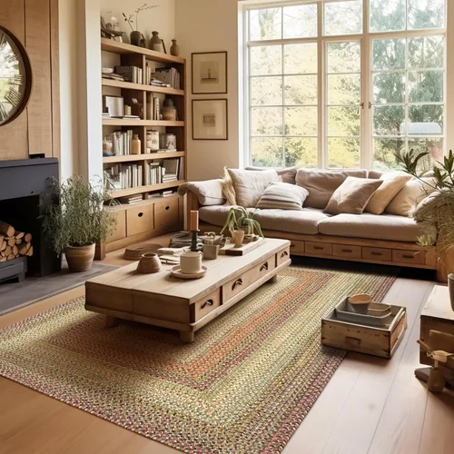 Miniatura 151 de Alfombra ovalada trenzada gris humo de 20 x 30 pulgadas, lavable para interiores y exteriores, decoración campestre para cocinas y entradas