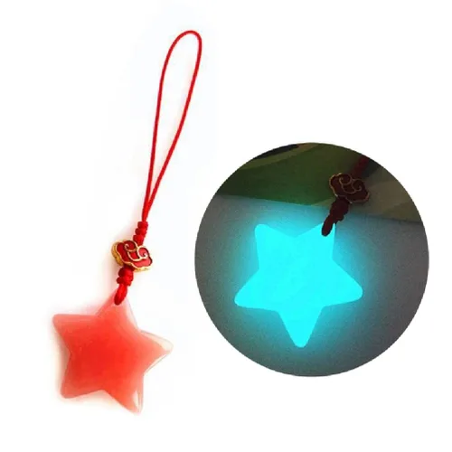 Llavero luminoso de estrella de moda, colgante de bolso de mano, unisex, llavero con dije que brilla en la oscuridad para parejas