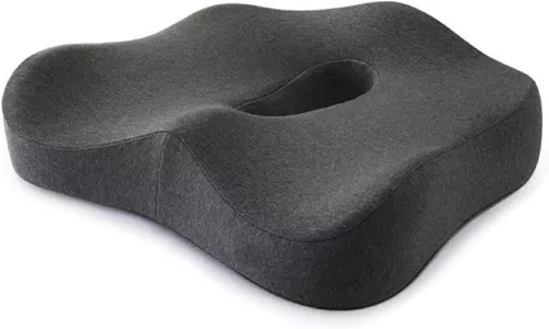 Miniatura 11 de Cojín de asiento de espuma viscoelástica, cojines ergonómicos de espuma viscoelástica grandes, para silla de oficina, asientos de automóvil, avión