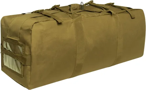 Rothco Bolsa de lona mejorada, capacidad de 76 litros para uso pesado y viajes versátiles, color marrón coyote