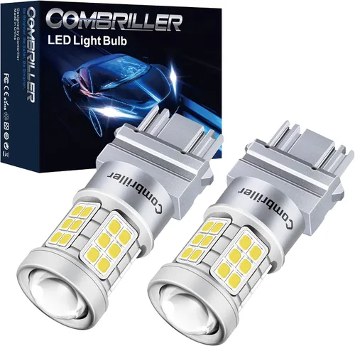 Miniatura 12 de Combriller 194 foco LED blanco 6000K súper brillante 168 2825 W5W T10 con cubierta protectora y diseño hueco, focos LED de repuesto para domo, mapa