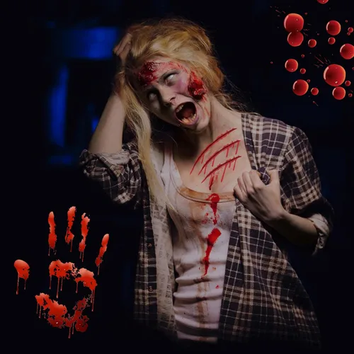 Miniatura 2 de Spray lavable de sangre falsa para Halloween, sangre falsa para disfraz de vampiro zombi y monstruo disfraz, el aerosol de sangre falso se utiliza