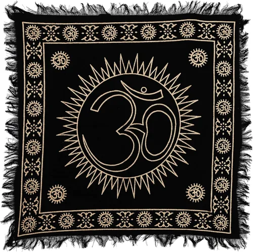 Miniatura 11 de Indian Consigners Paño de altar celta pentagrama brujería Alter Tarot Spread Top Cloth Wiccan Square Spiritual 18 por 18 Sagrado