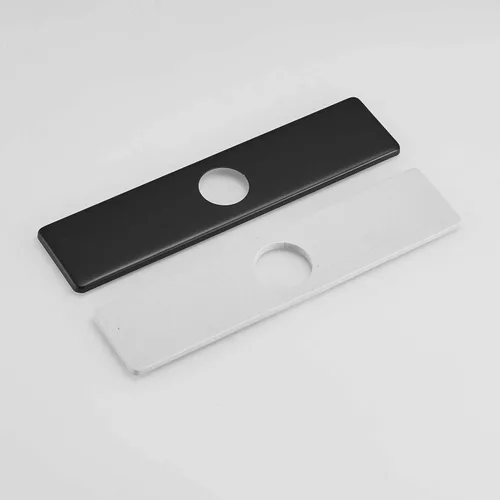 Miniatura 6 de Grifo de fregadero de cocina o baño de 10 pulgadas, placa cuadrada de acero inoxidable para cubrir agujeros de montaje no utilizados, P-111-B Mate