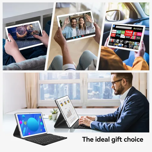 Miniatura 7 de Tablet, 2025 Último Tablet de 10 pulgadas Android 14, MTK8183 Octa-Core, 16GB 128GB 1TB Expansión, 2.4/5G WiFi, Cámara de 21MP, Gemini AI 2.0