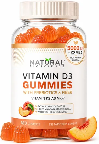 Gomitas de vitamina D3 K2 sin azúcar, gomitas de vitamina D3 5000 UI+K2 MK7 80 mcg, suplemento de vitamina K2 D3 para adultos, vitamina D K2 para
