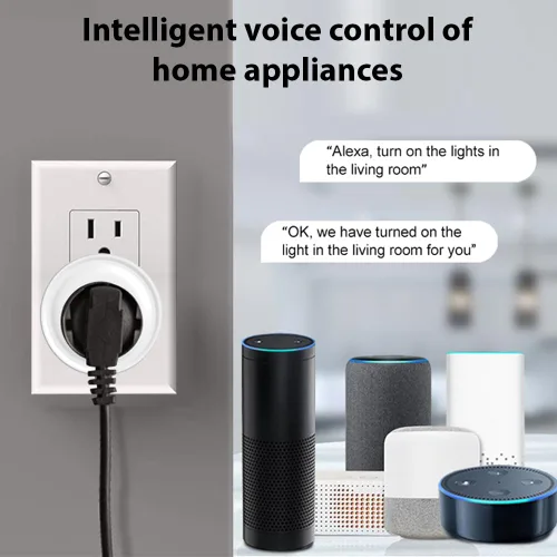 Miniatura 4 de Enchufes inteligentes, 4 paquetes de enchufe inteligente, enchufes inteligentes compatibles con control remoto TY APP, toma inteligente de 10 A