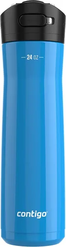 Miniatura 32 de Contigo Ashland 2.0 - Botella de agua a prueba de fugas con bloqueo de tapa y popote inclinado, apta para lavavajillas, tapa intercambiable, 24 Azul