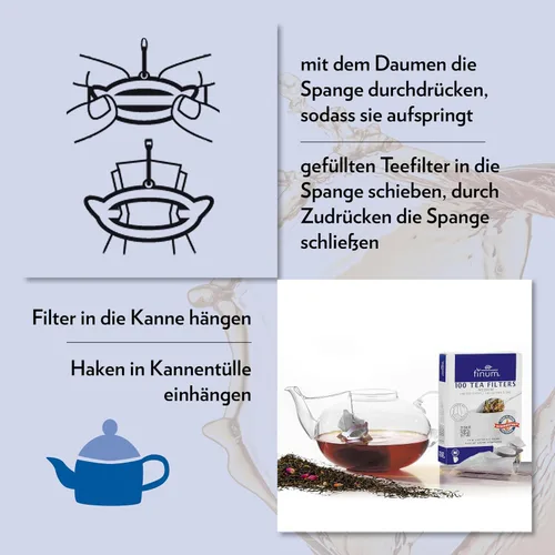 Miniatura 3 de Finum Tea Click - Clip de acero inoxidable para filtros de bolsa de té