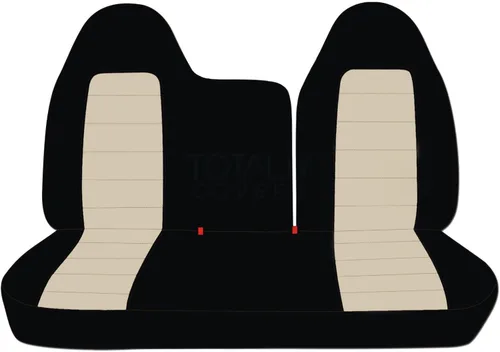 Miniatura 15 de Totally Covers Compatible con fundas de asiento de camión de dos tonos 1997-1998 Ford F-150 F-250 (banco dividido delantero 40/60) sin