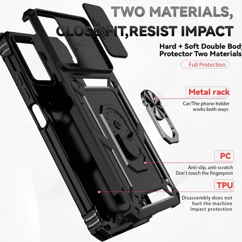 Miniatura 5 de HNHYGETE Funda para Moto G Power 5G 2024 con protector de pantalla: [grado militar de 20 pies a prueba de caídas] Funda protectora a prueba