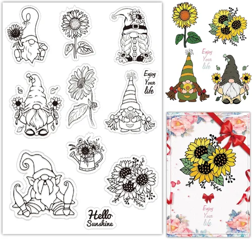 Miniatura 7 de CRASPIRE Sellos transparentes de árbol de la vida, diseño de árbol de la vida, sol y fase lunar, reutilizables, sellos de silicona transparente